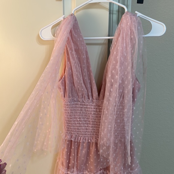 Fun and cute pink tulle polka dot dress! Size M worn once. - Picture 5 of 5